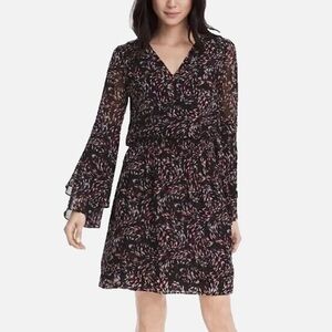 WHBM Tiered Scattered Print Boho Dress